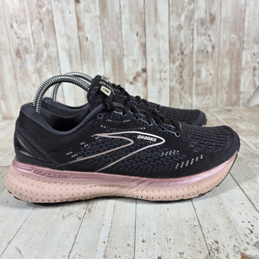 Brooks Glycerin 19 Womens Running Shoes Black Rose Gold 1203431B074 Size 9.5